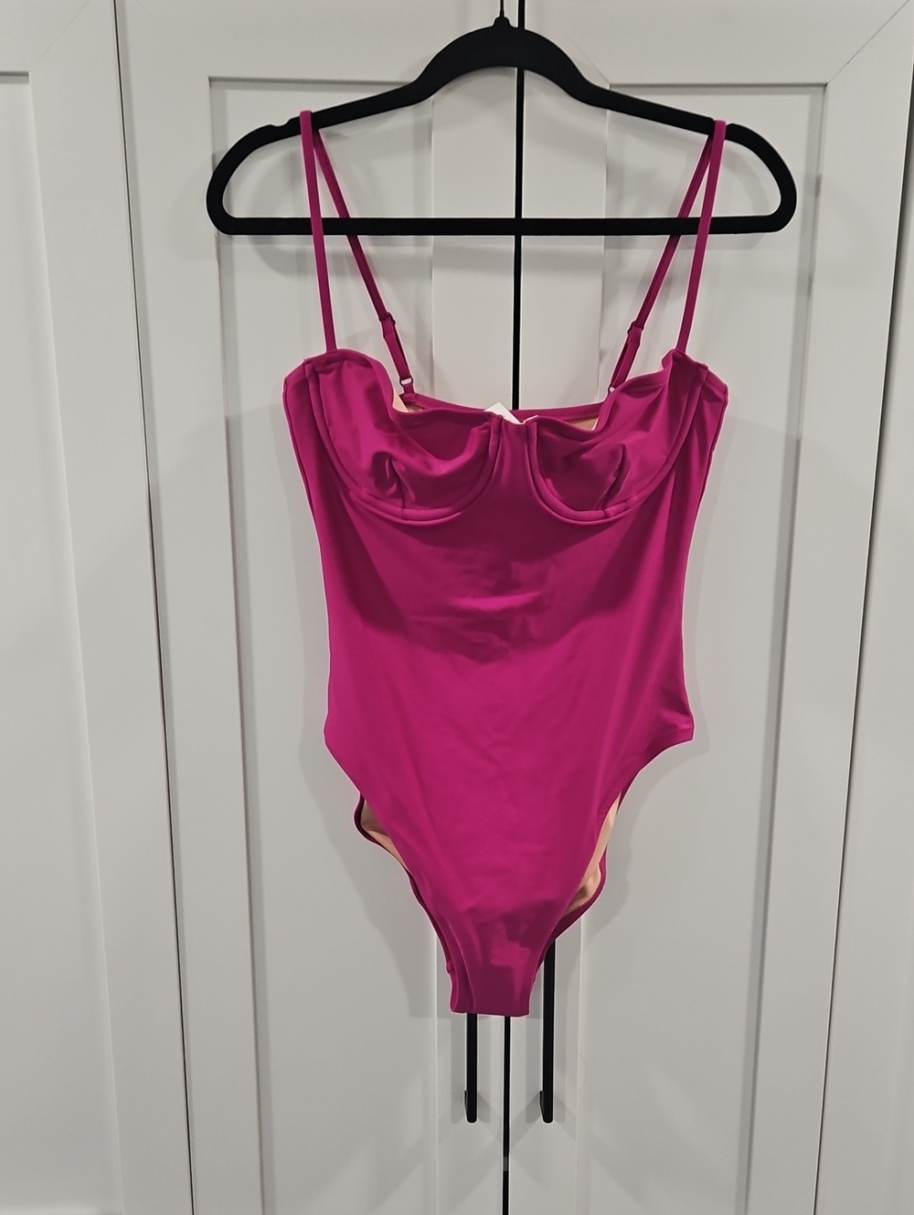 JCREW Heritage Balconette Underwire One-Piece Swimsuit. NWT, Size 12, Magenta